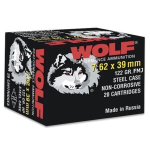 Wolf WPA Polyformance Rifle Ammunition 7.62x39mm 123 gr FMJ 2396 fps