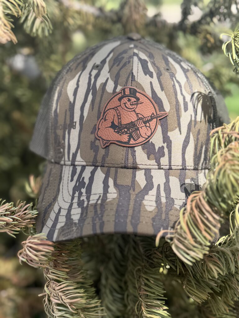 Frosty Firearms Leather Patch Mossy Oak Camo Hat