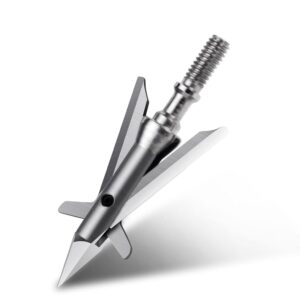 MAXONE 6 Pack Mechanical Broadhead- 100 Grain Mechanical Blades - 2 Ultra-Sharp Cutting Dia - Durable, Rapid Expansion for Extreme Hunting Performance