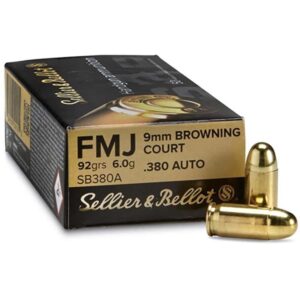 .380 Auto – 92 Grain – FMJ - Sellier & Bellot