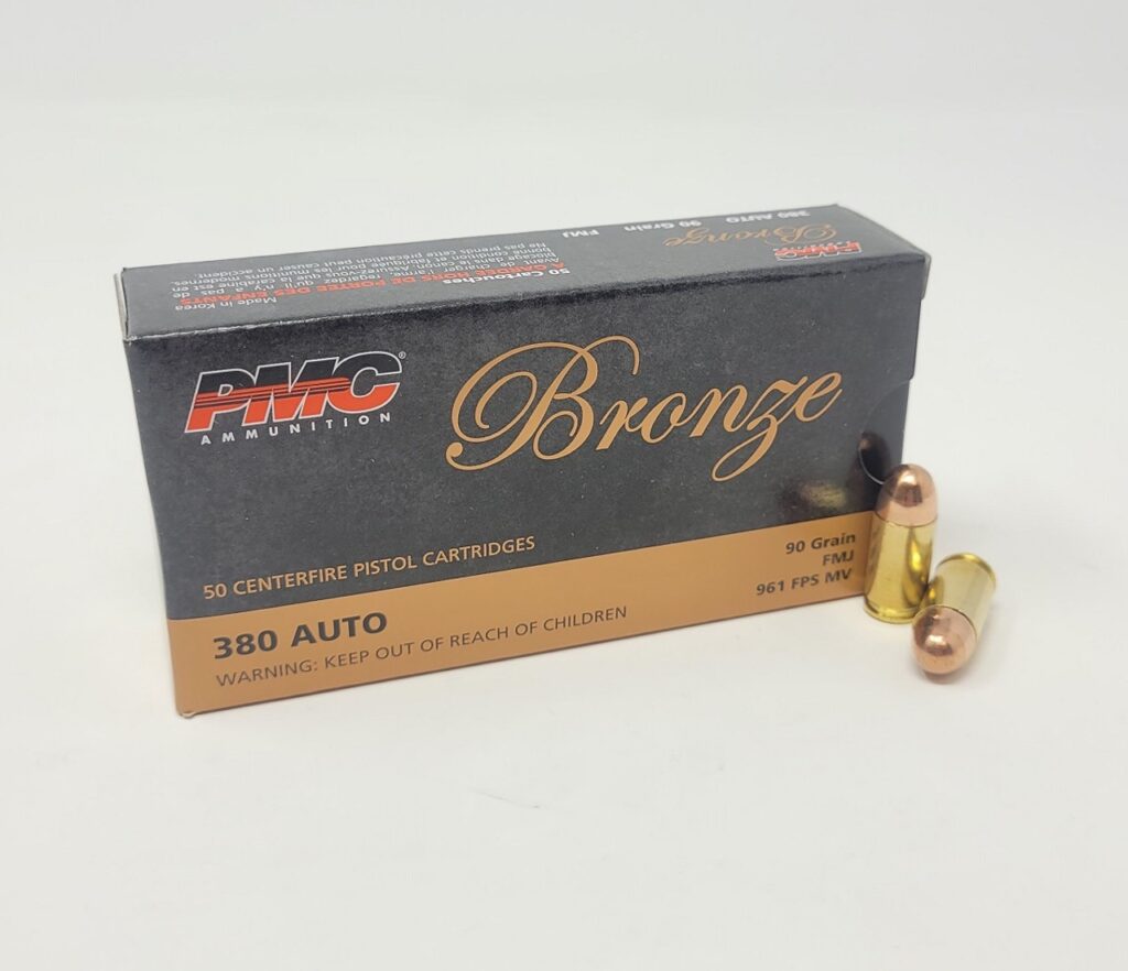 .380 Auto PMC Ammunition 90 Grain Full Metal Jacket 50 rounds