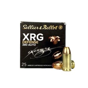 .380 Auto Sellier & Bellot Ammunition XRG Defense 77 Grain Lead Free Hollow Point 25 Rounds