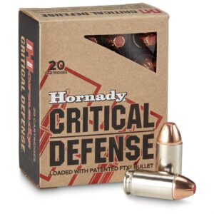 .45 AUTO – 185 GRAIN – FTX HP - HORNADY – CRITICAL DEFENSE
