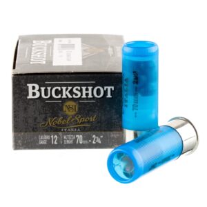 12 GAUGE – #00 BUCK SHOT – 9 PELLET – 2.75″ – 1-1/10 OZ. – 1200 FPS NOBEL SPORT – LAW ENFORCEMENT