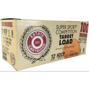 12 Gauge Ammo - 1 oz. #8 Shot Ammunition Estate Super Sport Competition Target