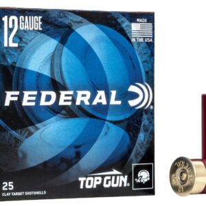 12 Gauge Federal TG121008 Top Gun Clay Target 2.75" 1-1/8oz 8 Shot 1200 fps
