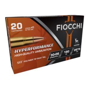 30-06 Fiocchi Ammunition 180 Grain SST 20 rounds