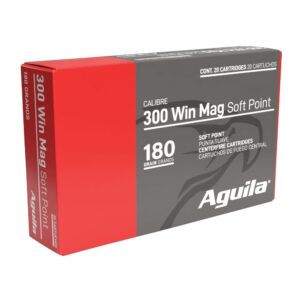 300 WIN Mag Aguila Ammunition 180 Grain Interlock Soft Point Boat Tail 20 Rounds