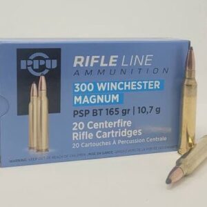 300 Winchester Magnum Prvi PPU Ammunition 165 Grain Pointed Soft Point Boat Tail 20 rounds