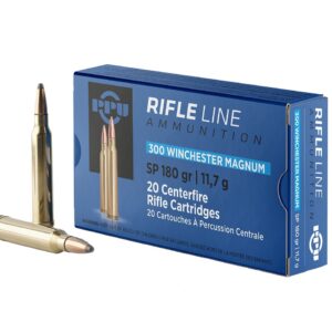 300 Winchester Magnum Prvi PPU Ammunition 180 Grain Soft Point 20 rounds