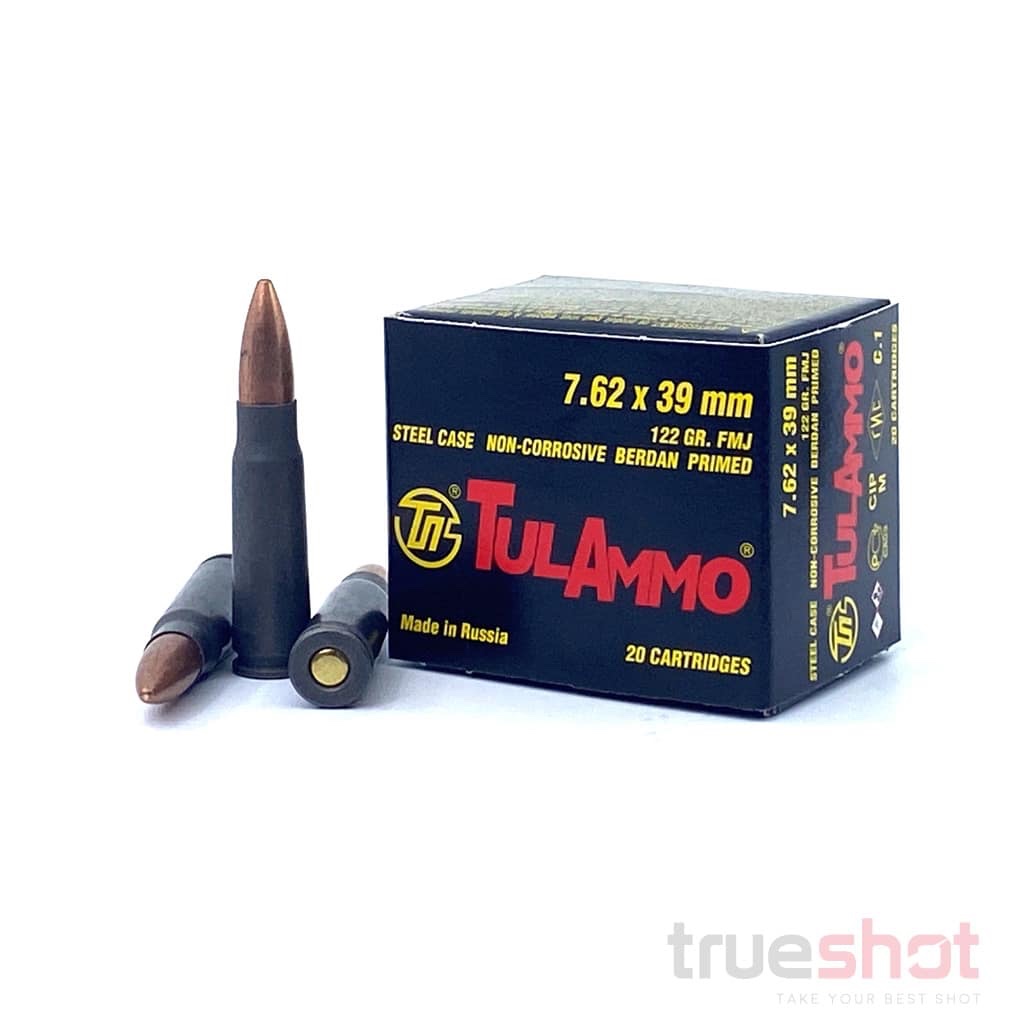 7.62x39 122 Grain FMJ Tula Ammo Made in Russia - Packed in Used M19A1 Canister 500 Rounds