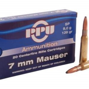 7mm Mauser Ammunition 7x57mm PP7 139 Grain Soft Point 20 rounds