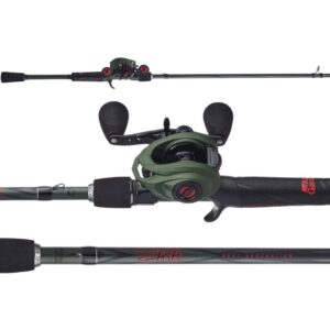 Abu Garcia Zata Baitcast Combo 7', Medium Heavy, 7.1:1, 11 Bearing, 1 pc. Left Handed