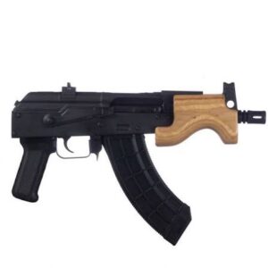 Century Arms Romanian Mini Draco Stamped AK-47 Pistol - Black | 7.62x39 | 7.75" Barrel | Wood Handguard