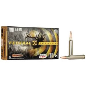 Federal Barnes TSX Rifle Ammunition 7mm Rem Mag 160gr 2940gr 20/ct