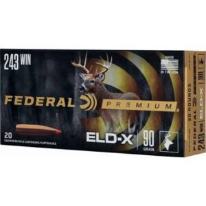Federal Premium ELD-X Rifle Ammunition .243 Win 90gr HP 3100 fps 20/ct