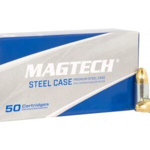 Magtech Steel Case (Zinc-Plated) Handgun Ammunition 9mm Luger 115 gr. FMJ 1135 fps 50/ct