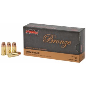 PMC Bronze 9mm Luger Handgun Ammo - 115 Grain | JHP