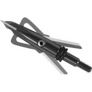 Rage 2 Blade Broadhead, 100 Grain with Shock Collar Technology - 3 Pack, Silver-Stainless Steel