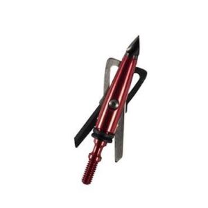 RAGE Chisel Tip 2 Blade Broadhead, 100 Grain with Shock Collar Technology - 3 Pack, Red, Model:65100