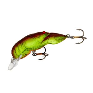 Rebel F7667 Wee-Crawfish Crankbait, 2", 1/5 oz, Chartreuse/Brown, Floating