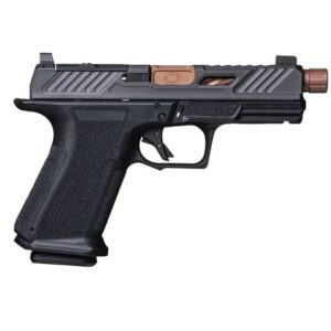 Shadow Systems MR920 Elite Pistol - Black | 9mm | 4.5" Spiral Fluted Bronze Match Barrel (Threaded) | 15rd | Tritium Sights | W/ Optic Cut | Weight-Optimizing Window Cut
