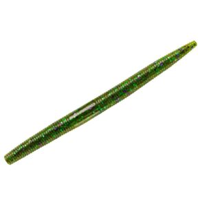 Yum Dinger Soft Plastic Worm 5", Mardi Gras,8/Bag