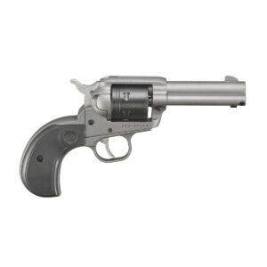 Wrangler .22LR 3.75" Barrel Silver Cerakote Checkered Synthetic Grips; 6 Round Capacity Blade Front & Integral Rear Sights