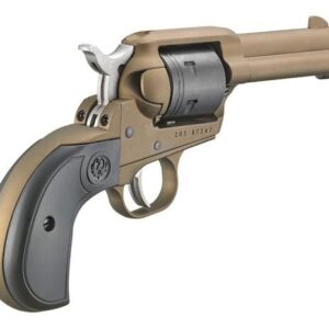 Wrangler .22LR 3.75" Barrel Burnt Bronze Cerakote Checkered Synthetic Grips; 6 Round Capacity Blade Front & Integral Rear Sights