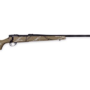 Weatherby VHH300WR6B Vanguard Outfitter Bolt Action Rifle, 300 Wby, 26" Blk Spiral Fluted W/Brake, Brown W/White Sponge Paint