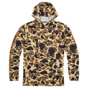 Browning Hooded Long Sleeve Tech Shirt Vintage Tan Camo