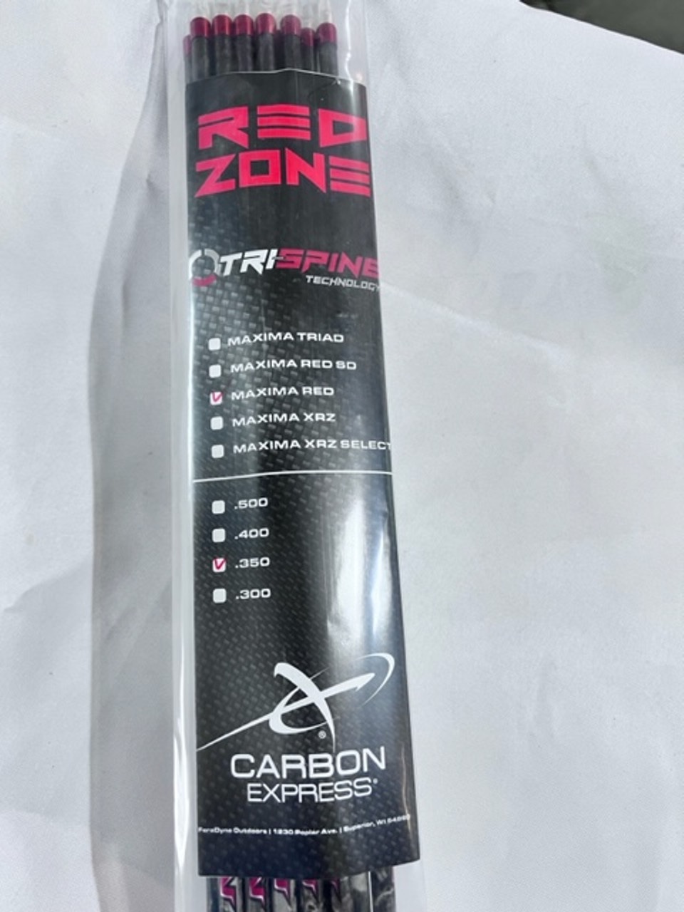 Carbon Express - MAXIMA RED MO CONTOUR - 350 - Bare Shafts - 12PK - Image 2