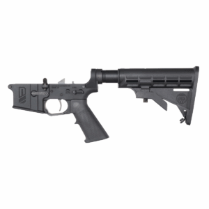 DAVIDSON DEFENSE NO-BUFFER AR-15 RIFLE LOWER BUILD KIT, RARE BREED FRT-15L3, CARBINE MIL-SPEC 6 POSITION BUTTSTOCK