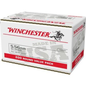 Winchester USA Lake City M193 Rifle Ammunition 5.56mm 55 gr. FMJ 3240 fps 200/