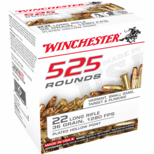 
Winchester .22 LR Bulk Pack Rimfire Ammunition .22 LR 36 gr CPHP 525/ct