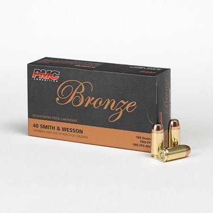 PMC Bronze Handgun Ammunition .40 S&W 165 gr FMJ 989 fps 50/ct