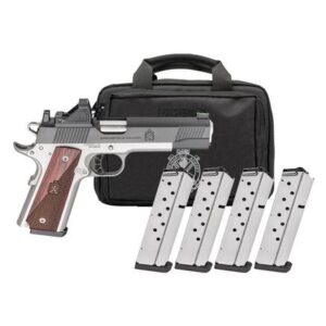 Springfield Gear Pac 1911 Ronin AOS Handgun .45 Auto 8rd Magazines(4) 5\" Barrel Green Dot & Bag