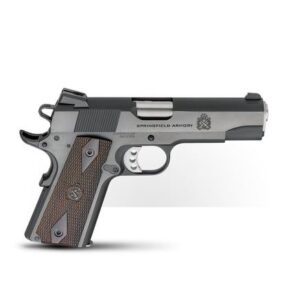 Springfield 1911 Garrison Handgun .45 Auto 7rd Magazine(1) 4.25\" Barrel Wood Grips Blued