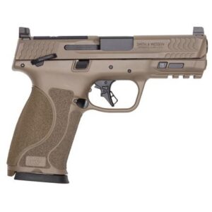 S&W M&P10 2.0 Or Thumb Safety Limited Edition Backpacker Handgun 10mm Auto 15rd Magazines(2) 4\" Barrel FDE