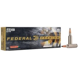 Federal Trophy Copper Rifle Ammunition .270 WSM 130gr PT 3280 fps 20/ct