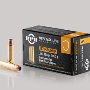 PPU Handgun Defense Ammunition .357 Magnum JHP 158gr 1607 fps 50/ct